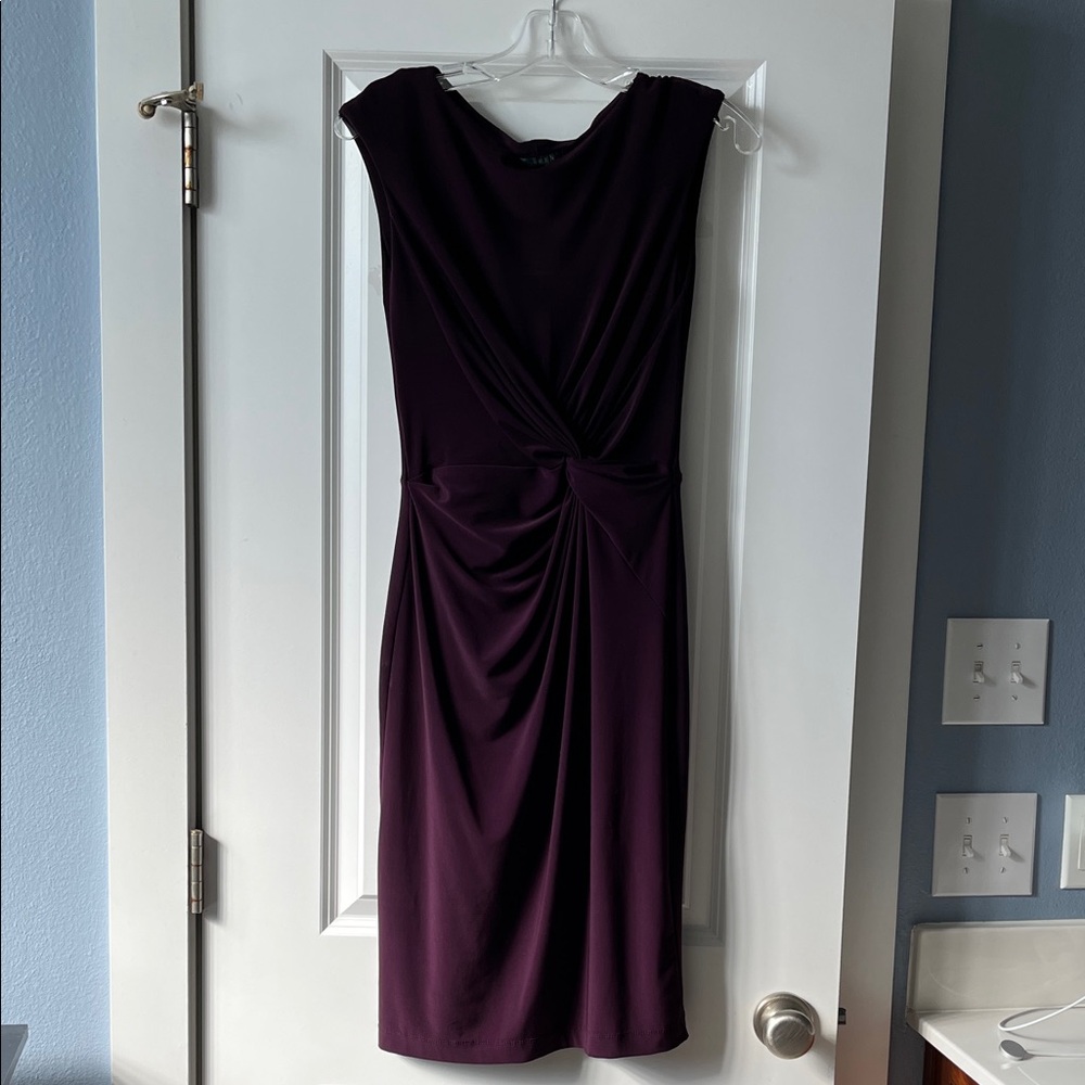 Lauren Ralph Lauren Deep Purple Midi Dress